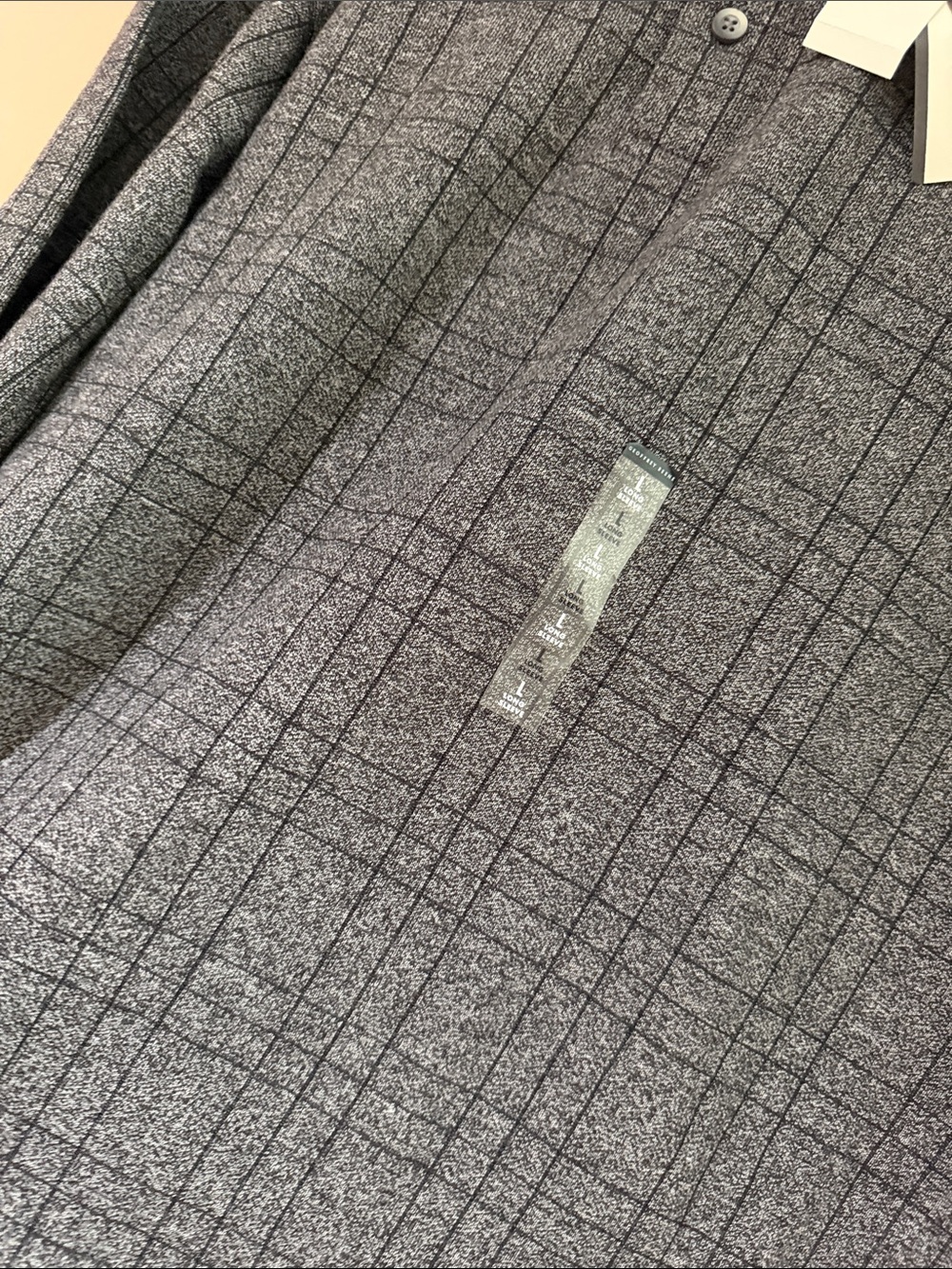 Gray Plaid Long-Sleeve Polo Shirt - Picture 3 of 3